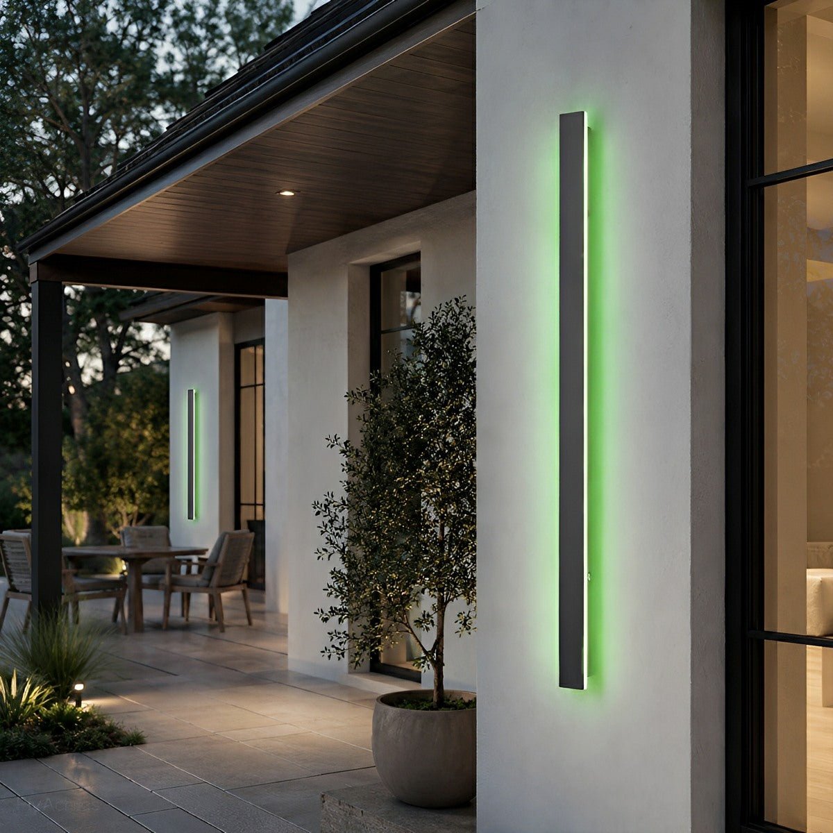Black Long Strip LED RGB IP65 Waterproof Outdoor Wall Mount Lighting - Flare Shack