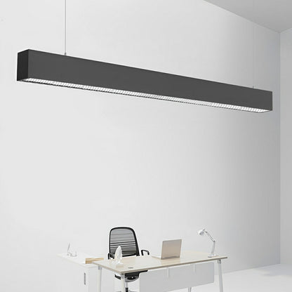 Black Modern Minimalist Linear LED Long Strip Office Ceiling Suspended Pendant Lights