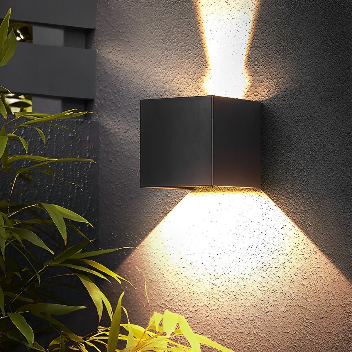 Black Square Up Down LED Lighting Exterior Porch Lights - Flare Shack