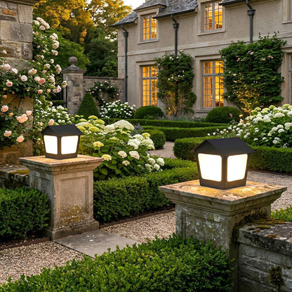 Black Waterproof House Outdoor Post Lights - Flare Shack