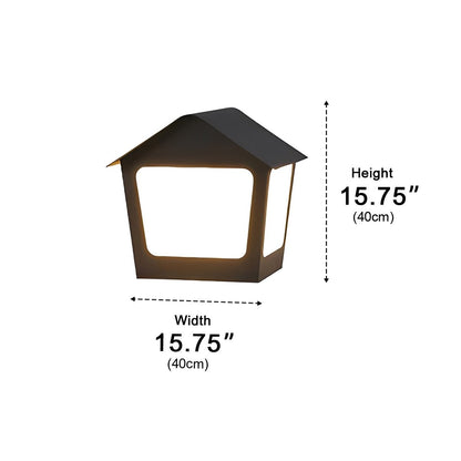 Black Waterproof House Outdoor Post Lights
