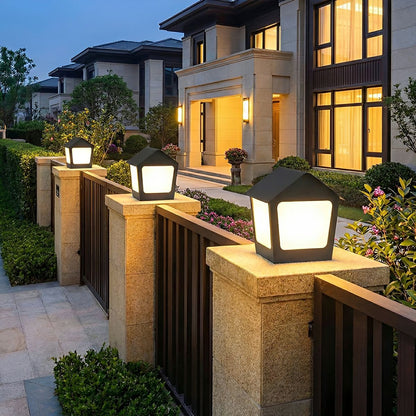 Black Waterproof House Outdoor Post Lights - Flare Shack