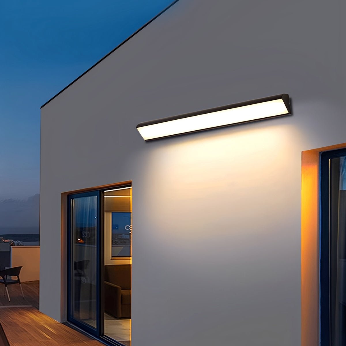 Black Waterproof Outdoor LED Strip Lights Porch Light Exterior Wall Lights - Flare Shack