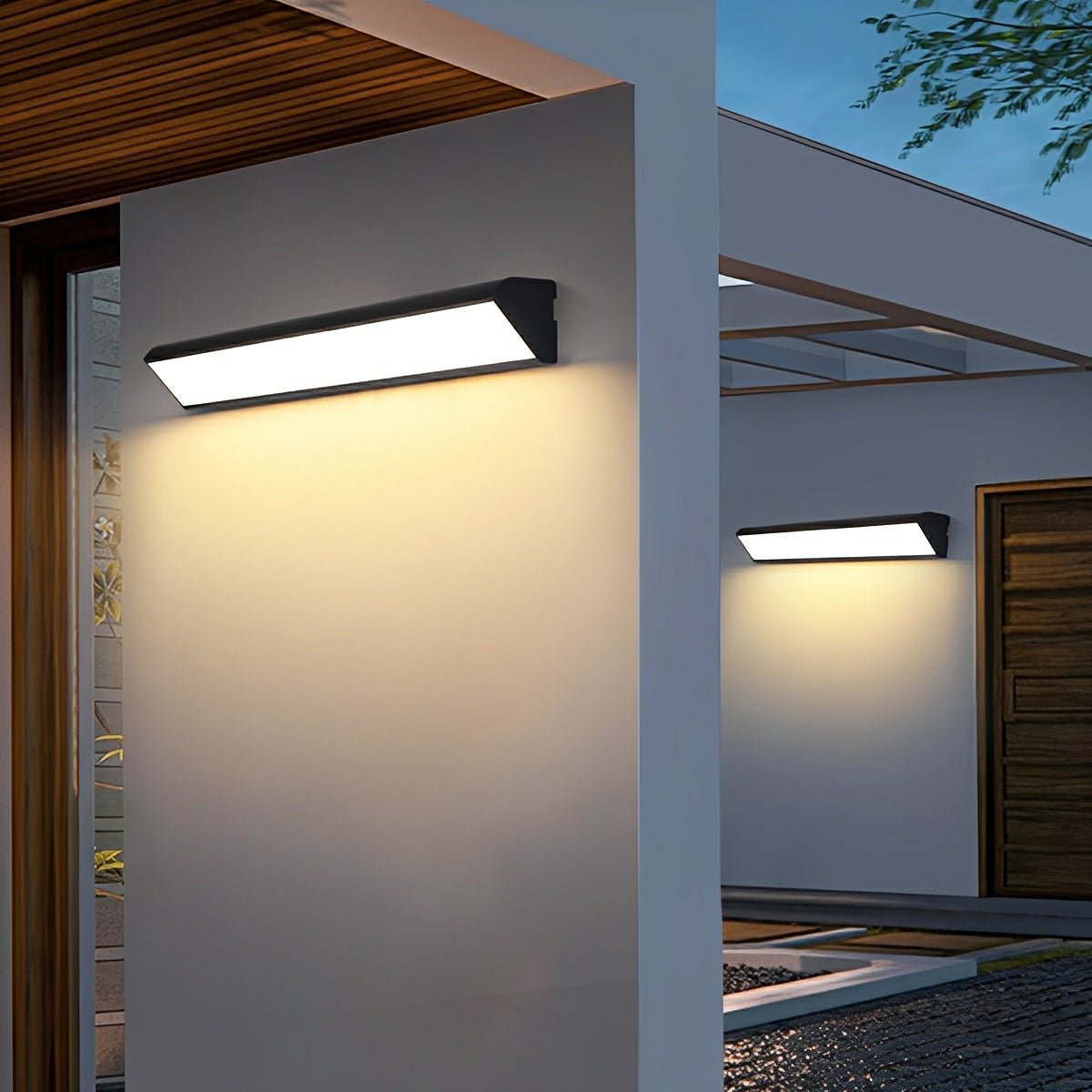 Black Waterproof Outdoor LED Strip Lights Porch Light Exterior Wall Lights