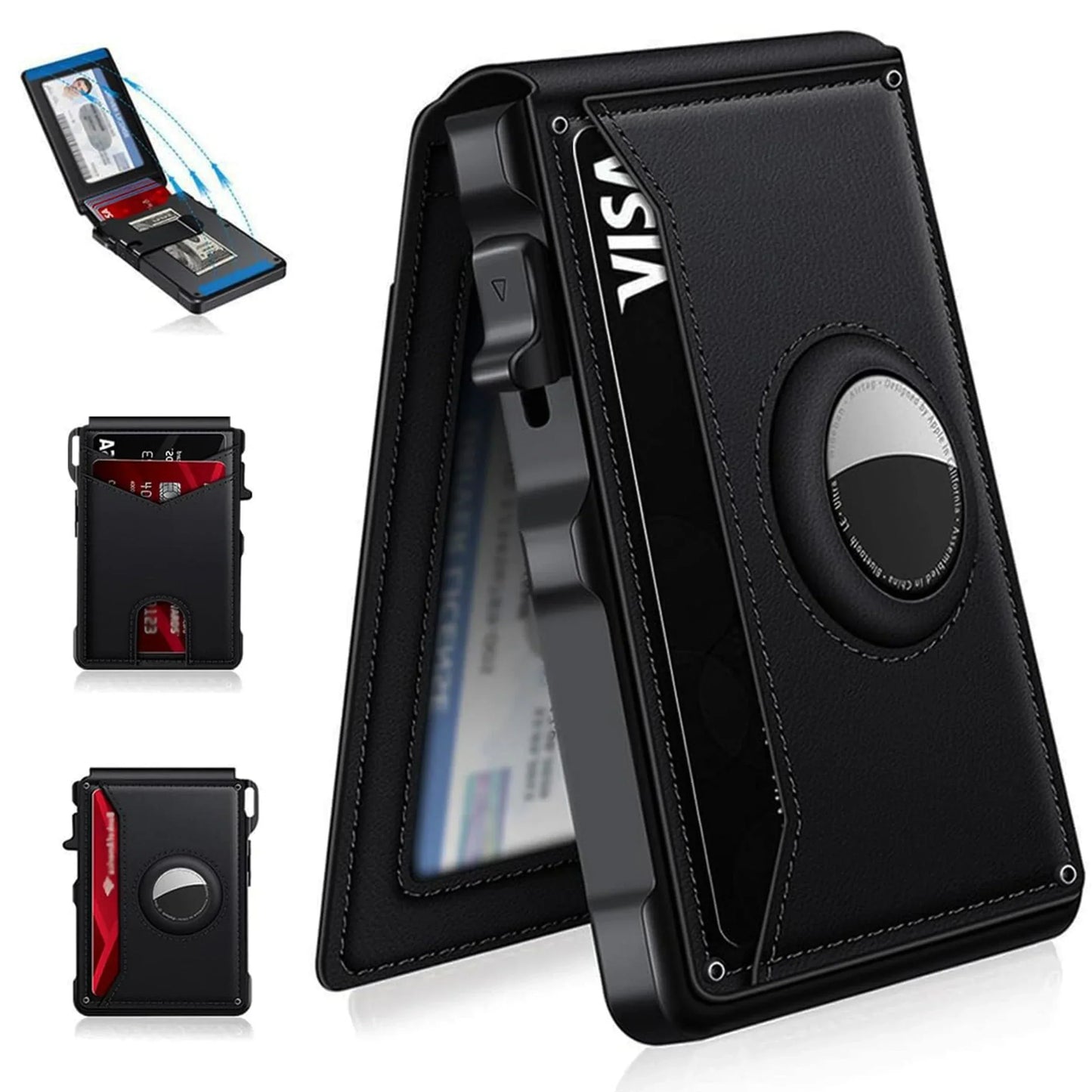AirTag Wallet Leather Slim RFID Blocking Wallet 2025