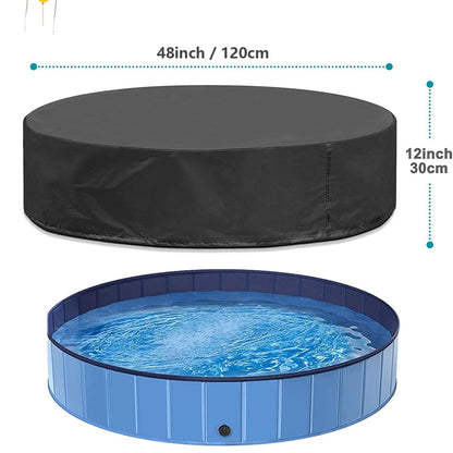 Waterproof Dog Pool Cover Round Fit Debris Blocking Keeps Water Clean Fall 2025 Backyard Pet Accessory