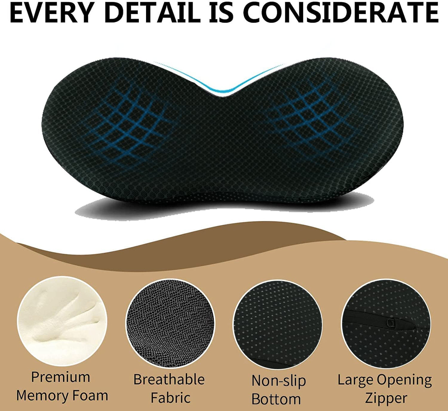 Car Seat Cushion Height Boosting Pad For Shorter Drivers