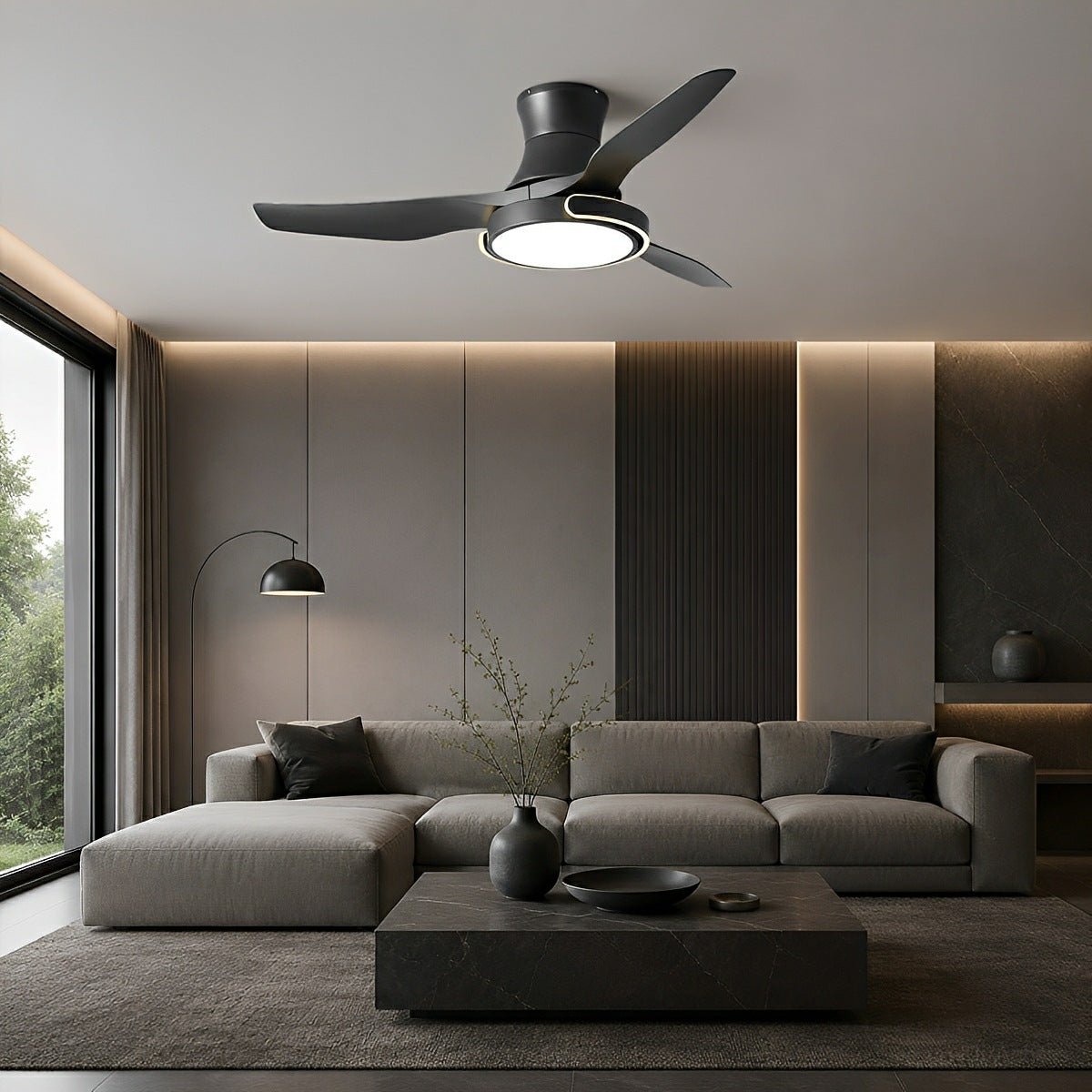 Ceiling Fan with Lights DC Motor Remote Control Reversible - Flare Shack