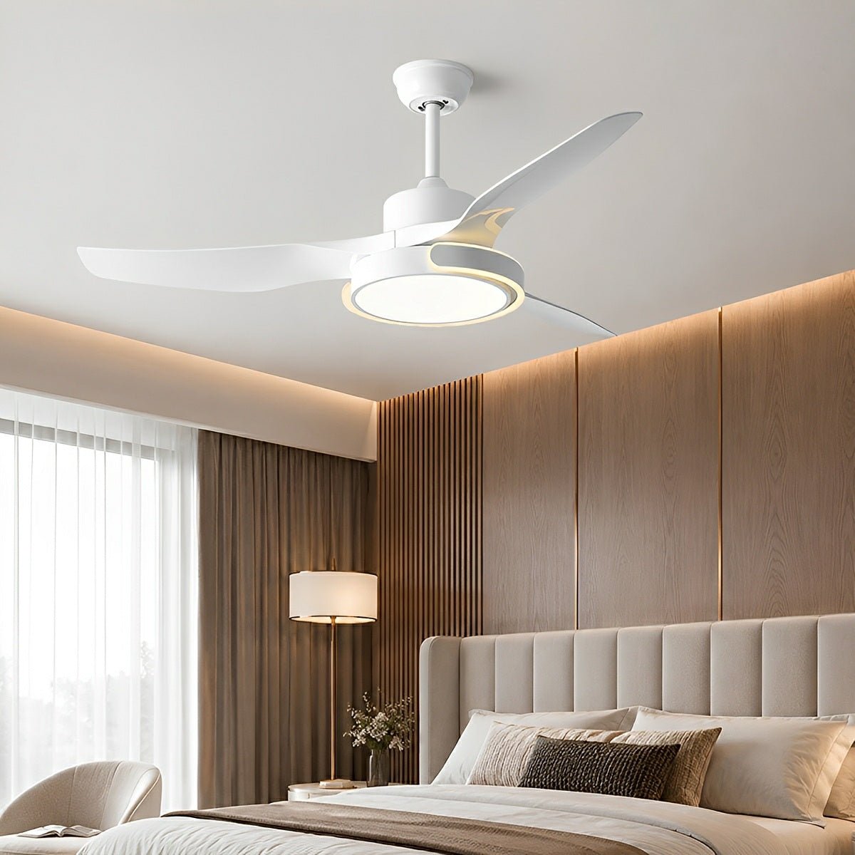 Ceiling Fan with Lights DC Motor Remote Control Reversible - Flare Shack