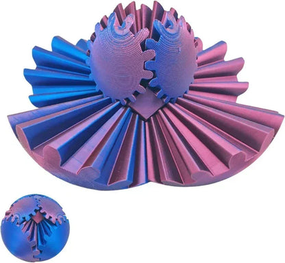 Fidget Gear Ball Steampunk 3D Printed Stress Relief