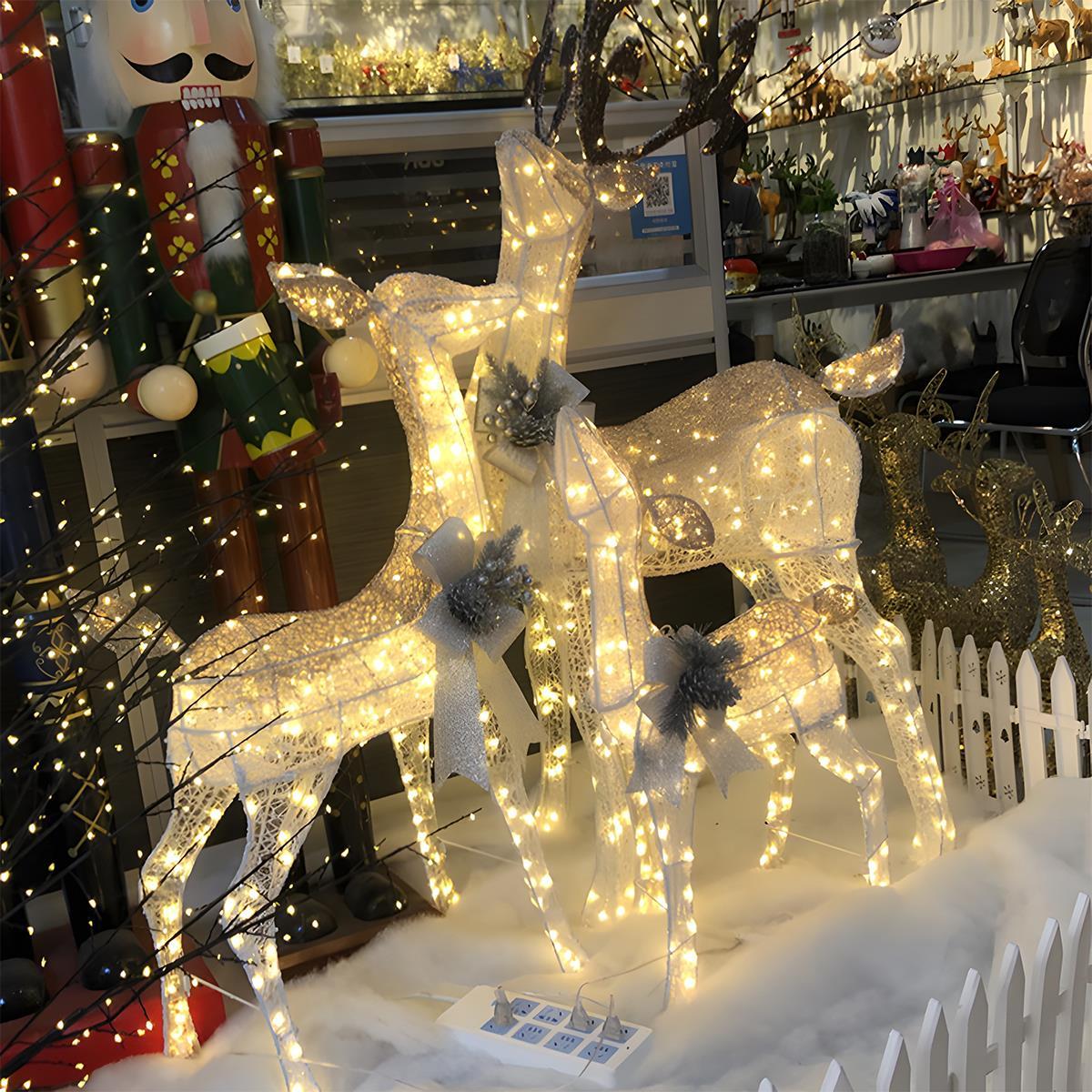 Christmas Elk Plug In Luminous Decor Light Ornaments