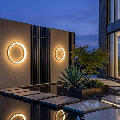 Circular Moon Led Waterproof Wall Light