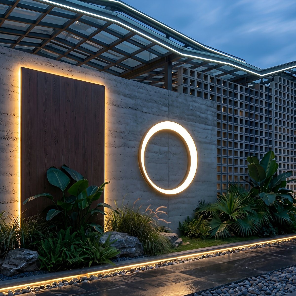 Circular Moon Led Waterproof Wall Light - Flare Shack