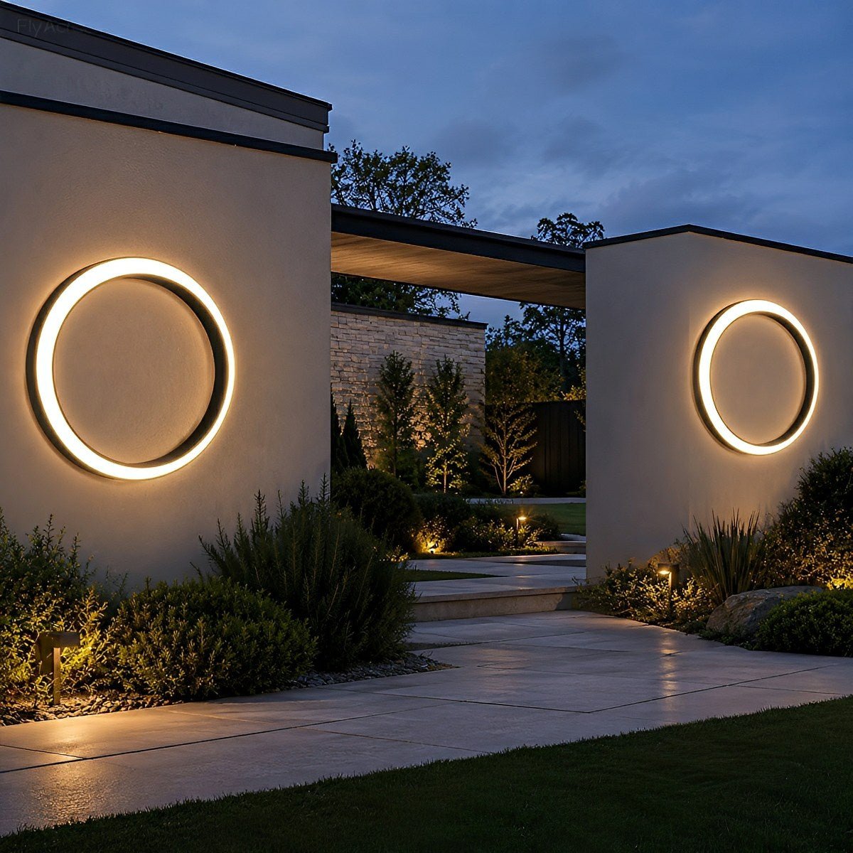 Circular Moon Led Waterproof Wall Light - Flare Shack