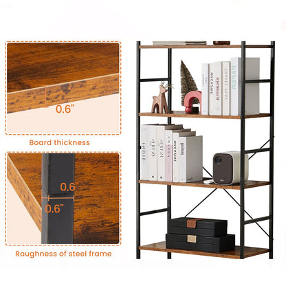 Classic 5 Tiers Bookshelf Storage Rack Shelves Storage Organizer