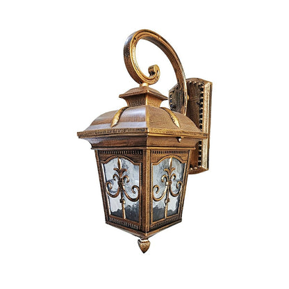 Classic European Outdoor Waterproof Tower Glass Wall Light LED Exterior Sconce