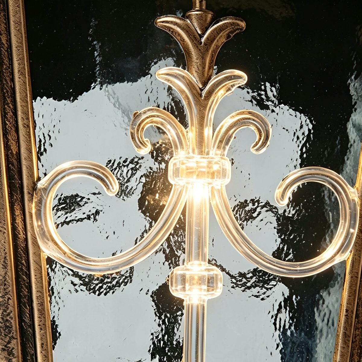 Classic European Outdoor Waterproof Tower Glass Wall Light LED Exterior Sconce