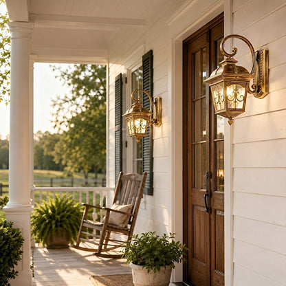 Classic European Outdoor Waterproof Tower Glass Wall Light LED Exterior Sconce - Flare Shack