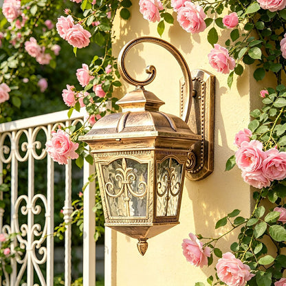 Classic European Outdoor Waterproof Tower Glass Wall Light LED Exterior Sconce - Flare Shack