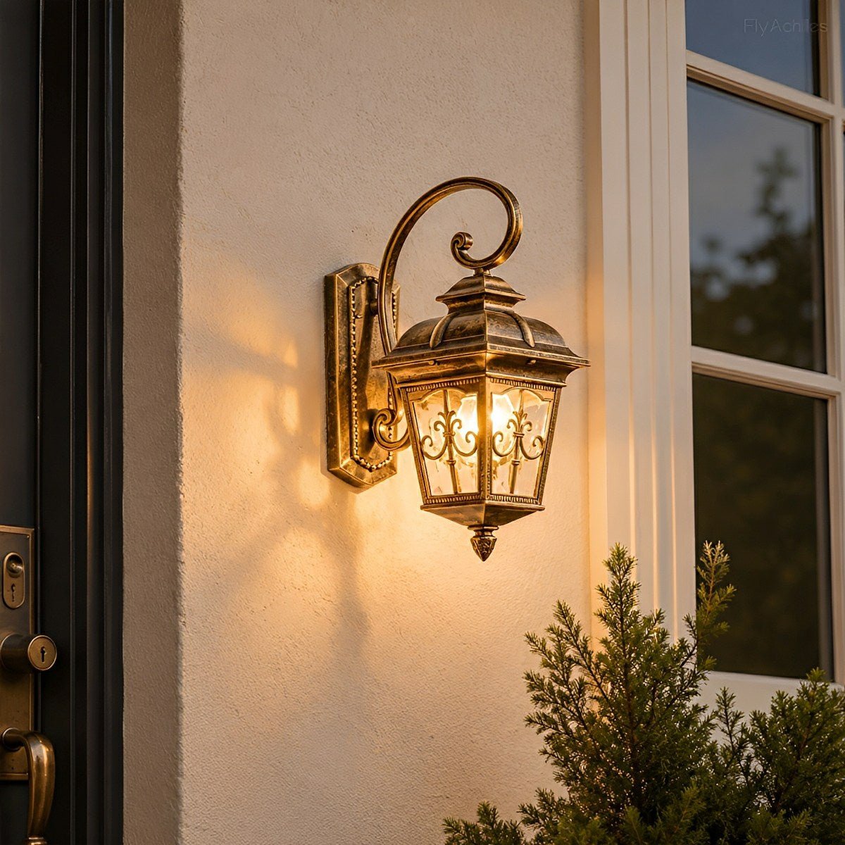 Classic European Outdoor Waterproof Tower Glass Wall Light LED Exterior Sconce - Flare Shack