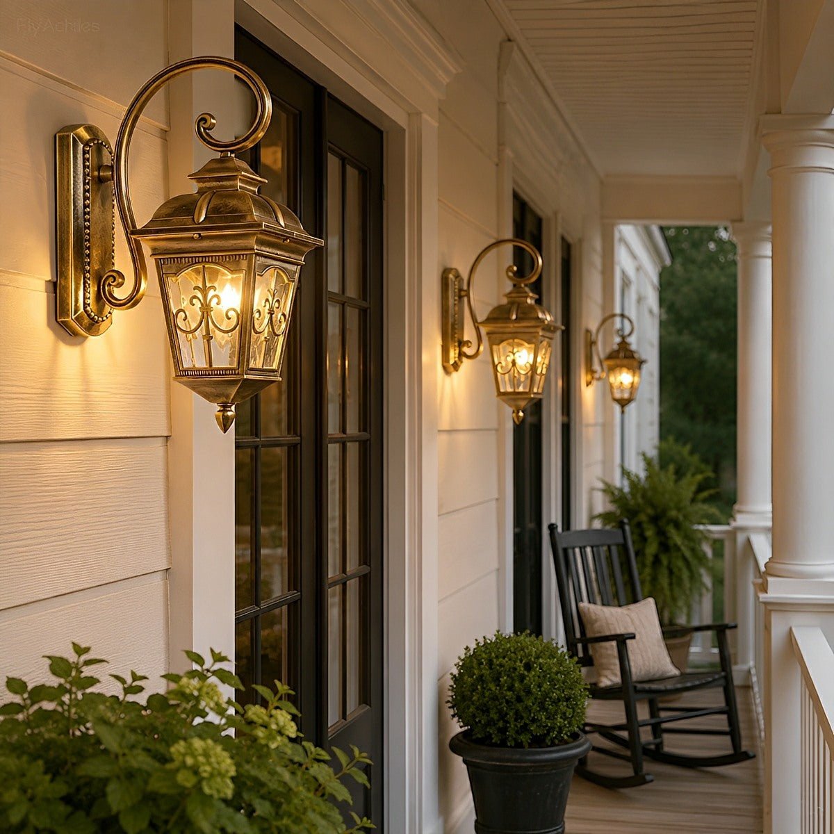Classic European Outdoor Waterproof Tower Glass Wall Light LED Exterior Sconce - Flare Shack