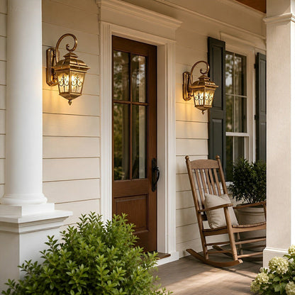 Classic European Outdoor Waterproof Tower Glass Wall Light LED Exterior Sconce - Flare Shack