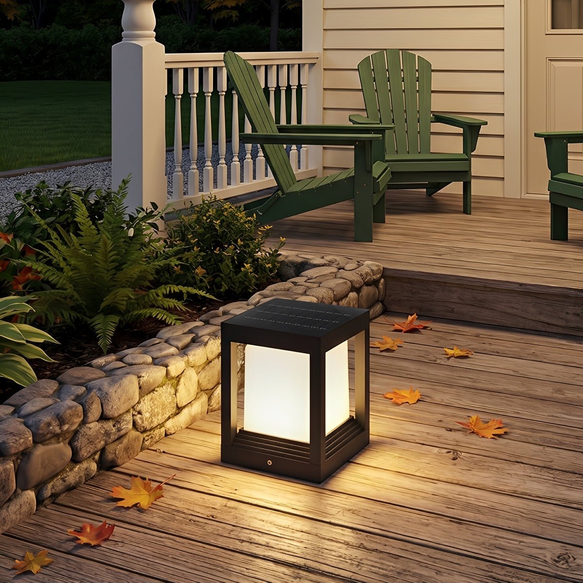 Classic Minimalist Cube Waterproof Fence Outdoor Post Light - Flare Shack