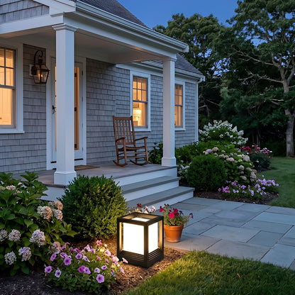 Classic Minimalist Cube Waterproof Fence Outdoor Post Light - Flare Shack
