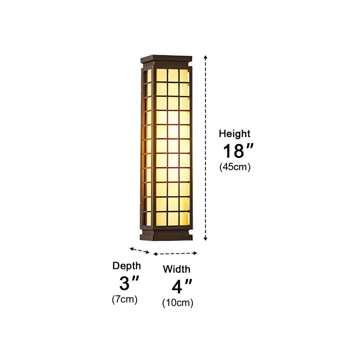 Classic Rectangular Waterproof Vintage Outdoor Wall Lights