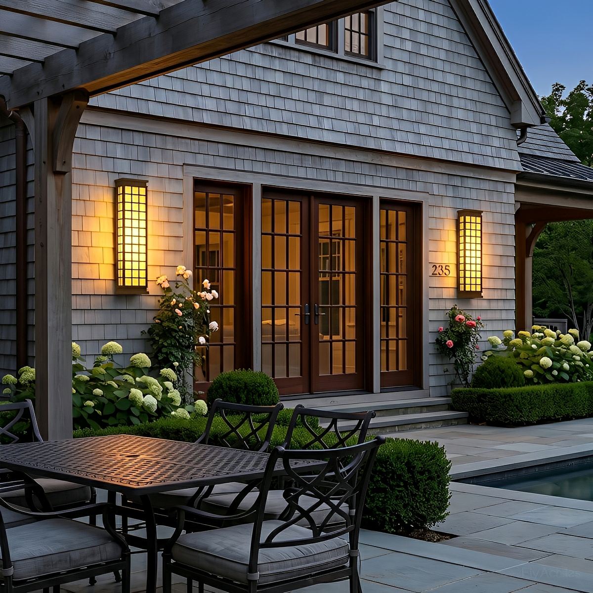 Classic Rectangular Waterproof Vintage Outdoor Wall Lights