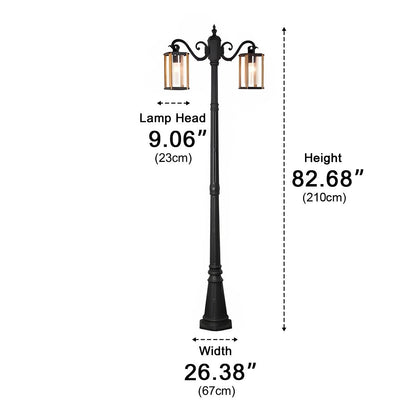 Classic Round Coach Lamps LED Outdoor Pathway Post Lights