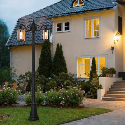Classic Round Coach Lamps LED Outdoor Pathway Post Lights - Flare Shack
