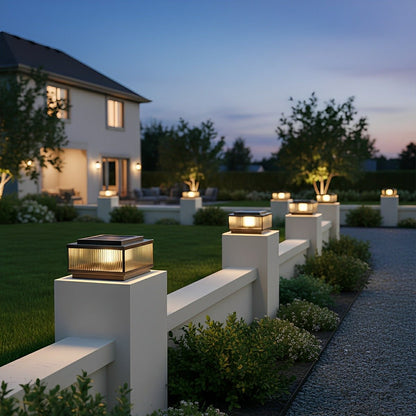 Classic Square Waterproof Outdoor Post Light Fence Pillar Lamp