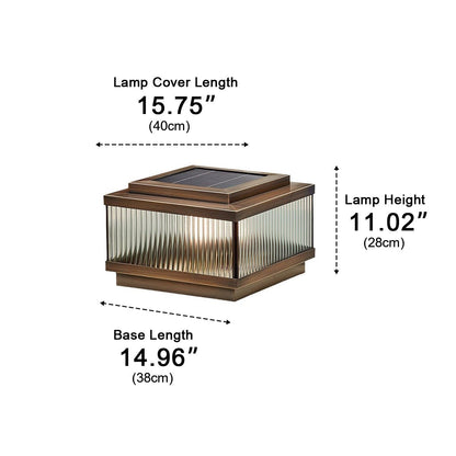 Classic Square Waterproof Outdoor Post Light Fence Pillar Lamp