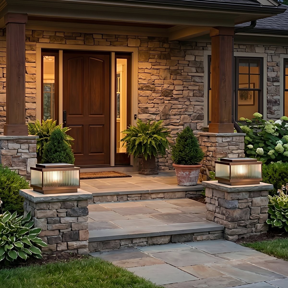 Classic Square Waterproof Outdoor Post Light Fence Pillar Lamp - Flare Shack