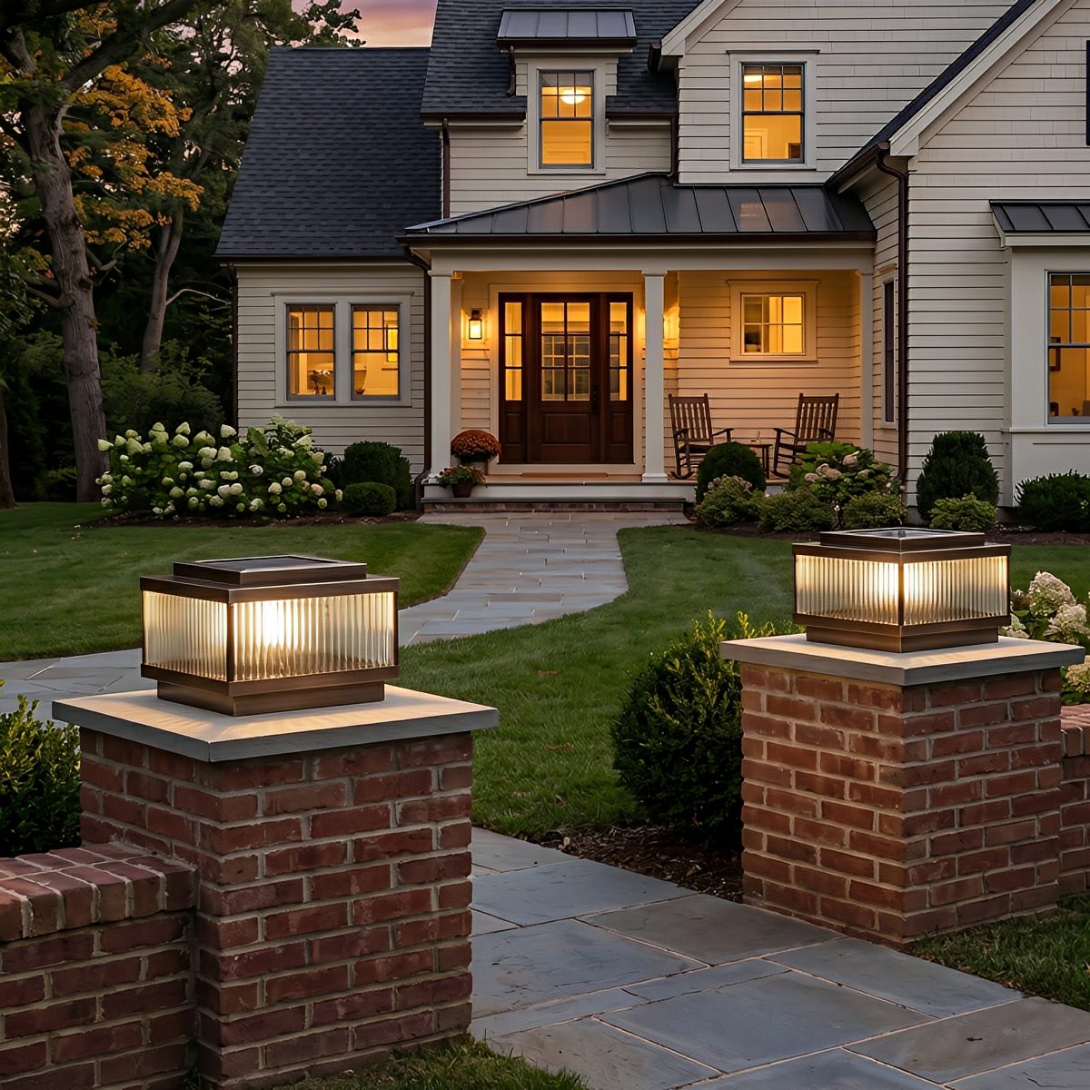 Classic Square Waterproof Outdoor Post Light Fence Pillar Lamp - Flare Shack