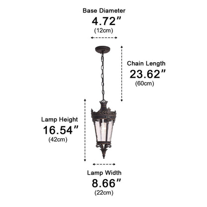 Classic Vintage European Lantern Outdoor Pendant Light