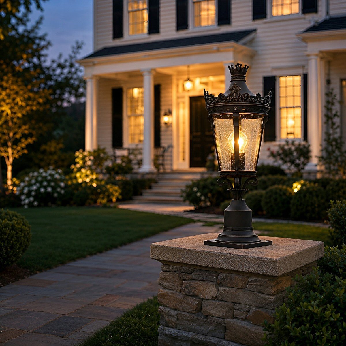 Classic Vintage European Lantern Outdoor Post Light - Flare Shack