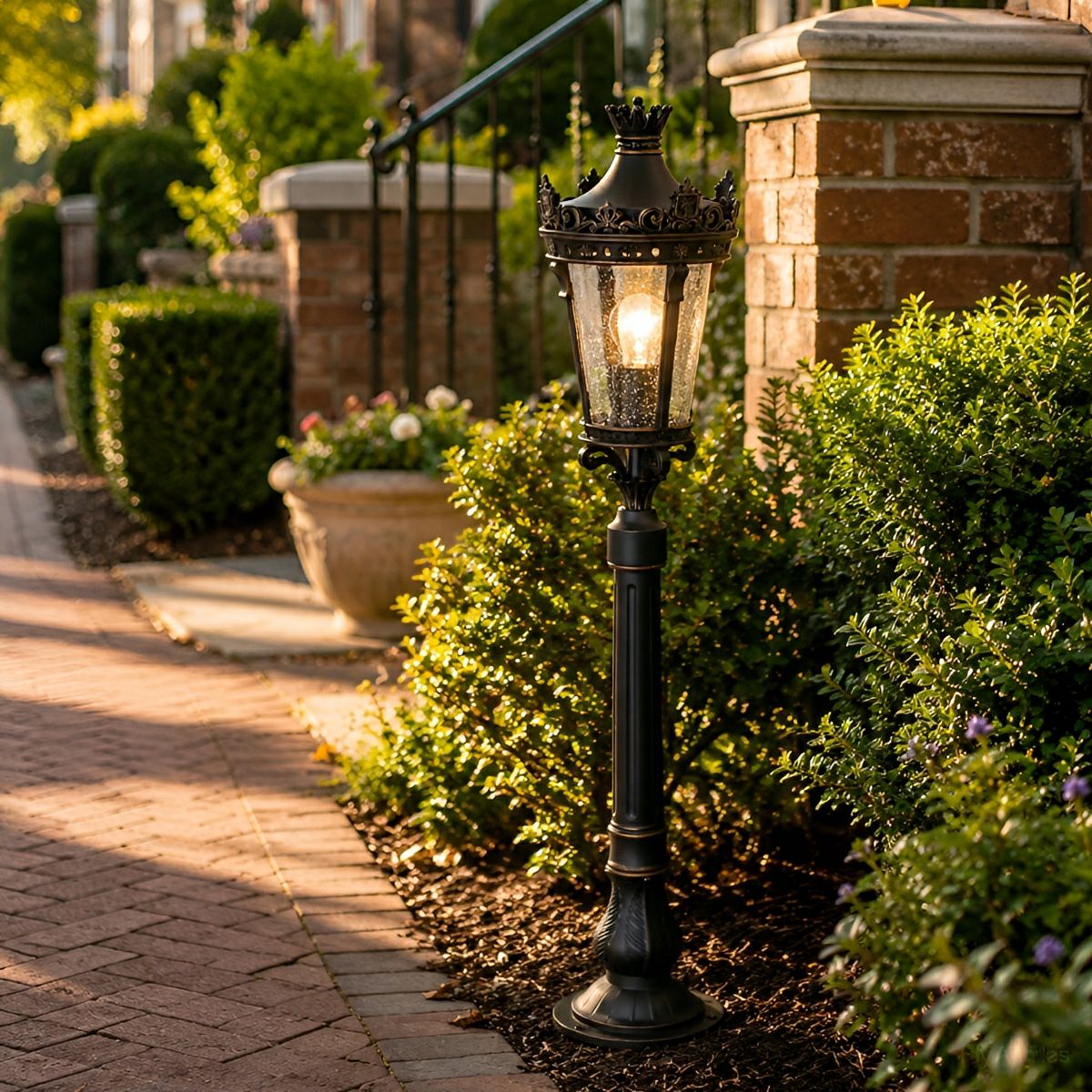 Classic Vintage European Lantern Pathway Bollard Light - Flare Shack