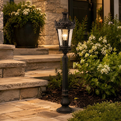 Classic Vintage European Lantern Outdoor Pathway Bollard Light