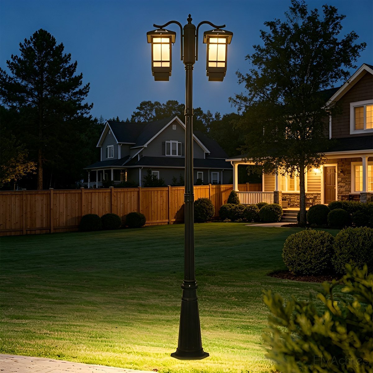 Classic Waterproof Black Outdoor Pole Lights LED Street Lamp