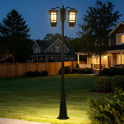 Classic Waterproof Black Outdoor Pole Lights LED Street Lamp
