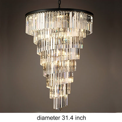 Classical Rustic Spiral Shining Crystal Chandelier - Flare Shack