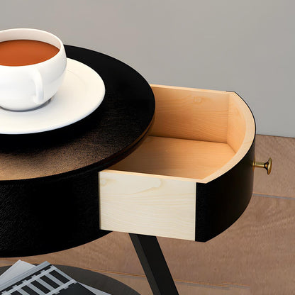 Coffee Table With Floor Lamp Shelf with Lamp Wireless Chargeable Bedside Table