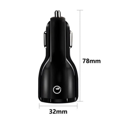 Usb Car Charger Dual Port Fast Charging Compact Adapter
