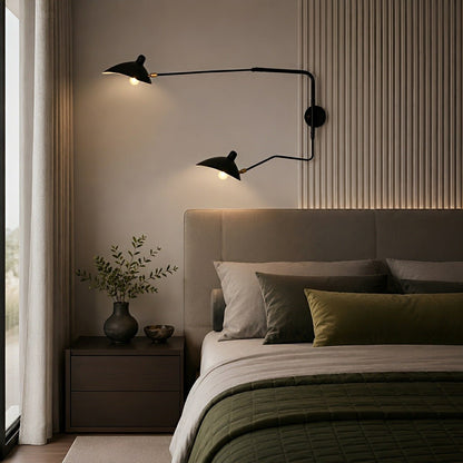 Creative Adjustable Iron Industrial Swing Arm Wall Lamp Wall Sconce Lighting - Flare Shack