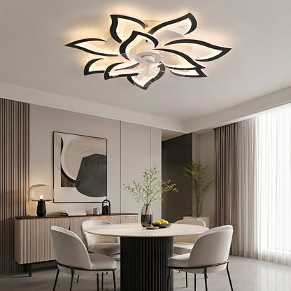 Creative Flower Shaped DC Motor LED Ceiling Fan Lights Chandelier - Flare Shack
