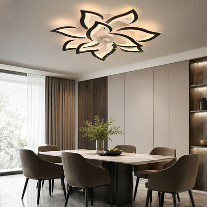 Creative Flower Shaped DC Motor LED Ceiling Fan Lights Chandelier - Flare Shack