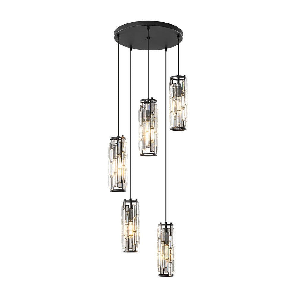 Vintage Industrial Crystal Glass Pendant Light Ceiling Light
