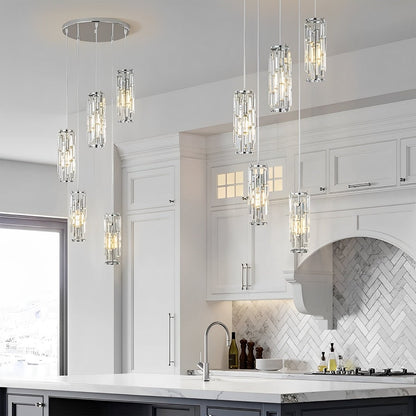 Creative Iron Crystal Glass Chandelier Pendant Lights Ceiling Lamp - Flare Shack
